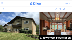 Страница дома Дмитрия Саймса на сайте недвижимости Zillow.