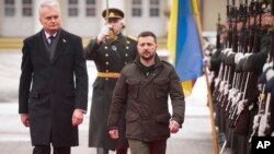 Президент Украины Владимир Зеленский и президент Литвы Науседа